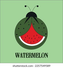 ukrainian watermelon art logo vector