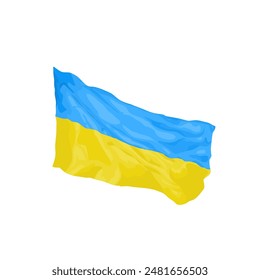 Ukrainian waving flag vector illustration	