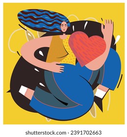 Ukrainian woman. Art. The concept of support for Ukraine. Stop war. Support for Ukraine. Vector illustration. Isolated