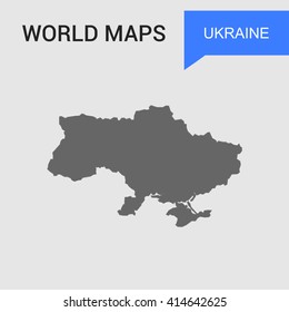 Ukrane Map vector. country border map.