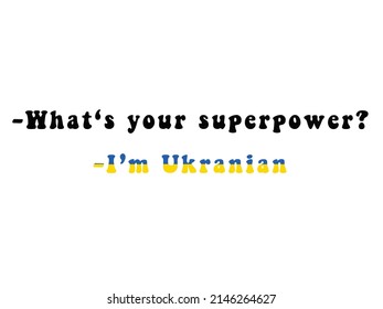 Ukranian Superpower Poster, Vector Illustration