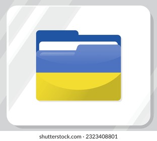 Ukriane Glossy Folder Flag Icon
