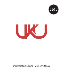 Design de Monograma de Letra de Logotipo UKU