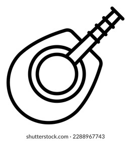 Ukulele art icon outline vector. Music guitar. Play style