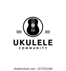 Ukulele classic logo design with simple typography