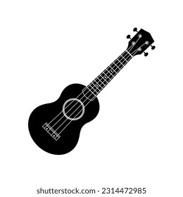 Ukulele graphic icon. Ukulele guitar sign isolated on white background. Vector illustration