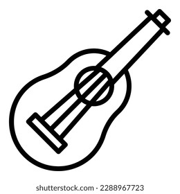 Ukulele guitar icon outline vector. Hawaii music. Acoustic art