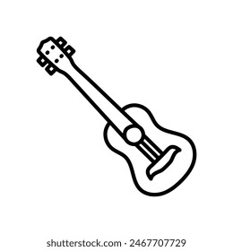 Ukulele Guitar Isolated Icon, Vector Illustration