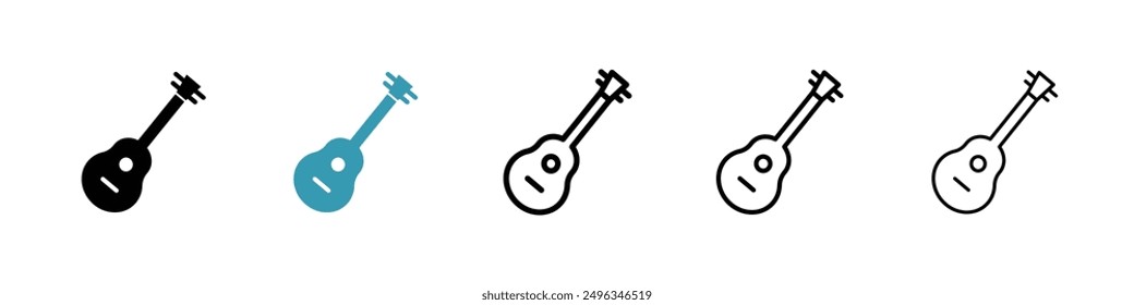 Ukulele icon. Guitar icon set