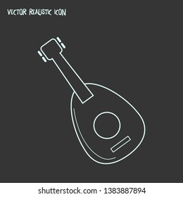 Ukulele icon line element. Vector illustration of ukulele icon line isolated on clean background for your web mobile app logo design.