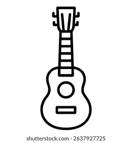 ukulele icon on white background vector
Vector line icon musical instruments