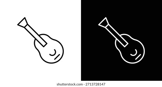 Icono del ukelele, muestra del Vector del contorno, Descarga del diseño del logotipo