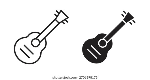 Icono de ukelele Ilustración vectorial. Diseño plano. Símbolos de Vector de Diseño gráfico.