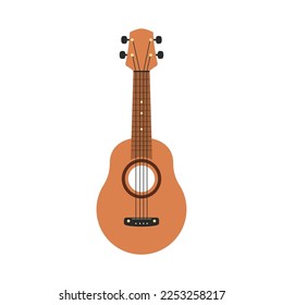 Ukulele illustration vector icon flat design template