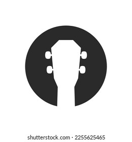 Ukulele illustration vector icon flat design template