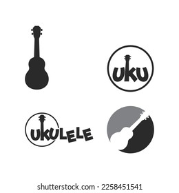 Ukulele Illustrations-Vektorsymbol-Vorlage