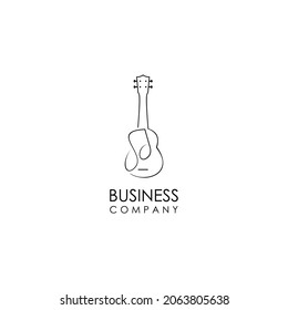 ukulele logo design vector, logo for music industry