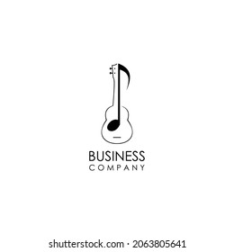 ukulele logo design vector, logo for music industry