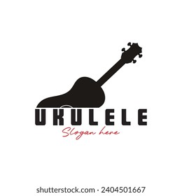 ukulele logo vector icon illustration template design