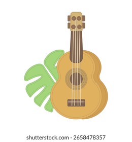 Ukulele und Monsterbildmaterial