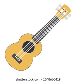 Ukulele musical instruments icon. Flat design vector illustration.