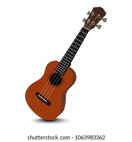 ukulele on white background