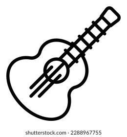 Ukulele play icon outline vector. Music guitar. Acoustic art