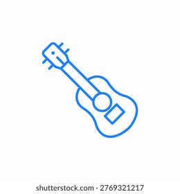 ukulele stringed instrument icon sign vector