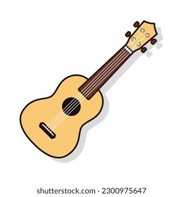 ukulele vector design. instrument vector icon design colorfull