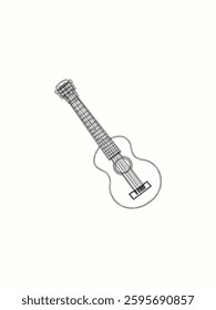 ukulele vector isolated on white.