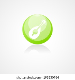 Ukulele web icon on white background