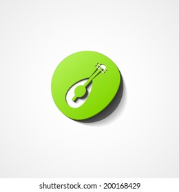 Ukulele web icon on white background