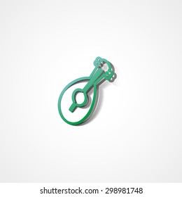 Ukulele web icon on white background