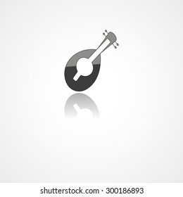 Ukulele web icon on white background
