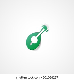 Ukulele web icon on white background