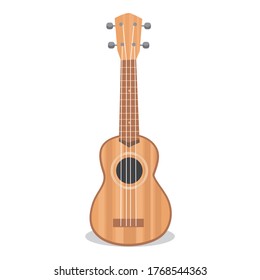 ukulele madera, simple imagen vectorial