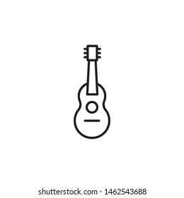 Ukulele/guitar icon vector on white background