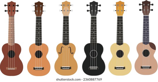 Ukulelele Hawaiian Acoustic Instrument Vector