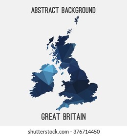 UK,United Kingdom,Great Britain map in geometric polygonal style.Abstract tessellation,modern design background. Vector illustration EPS8