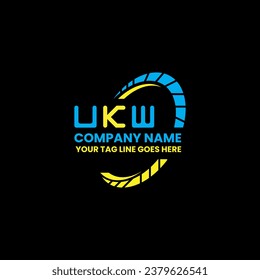 UKW Brief Logo Vektordesign, UKW einfaches und modernes Logo. Luxusalfabrikat für UKW  