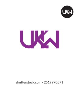 Design de Monograma de Letra de Logotipo UKW