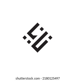 Logotipo de concepto geométrico abstracto UL en diseño profesional de alta calidad que será mejor para el estilo de la calle