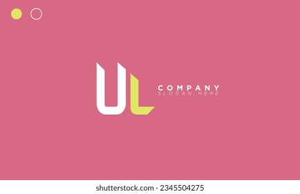 UL Alphabet letters Initials Monogram logo LU, U and L