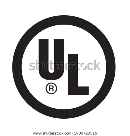 UL certificate icon vector for design 