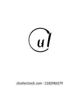 UL fashion initial logo concept in high quality professional design that will print well across any print media