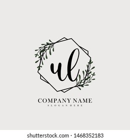 UL Initial beauty floral logo template