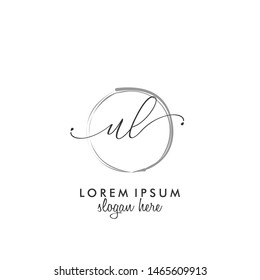 UL Initial beauty monogram logo vector