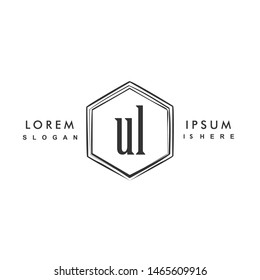 UL Initial beauty monogram logo vector