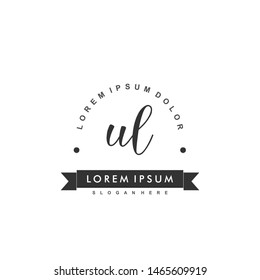 UL Initial beauty monogram logo vector