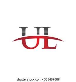 UL initial company red swoosh logo